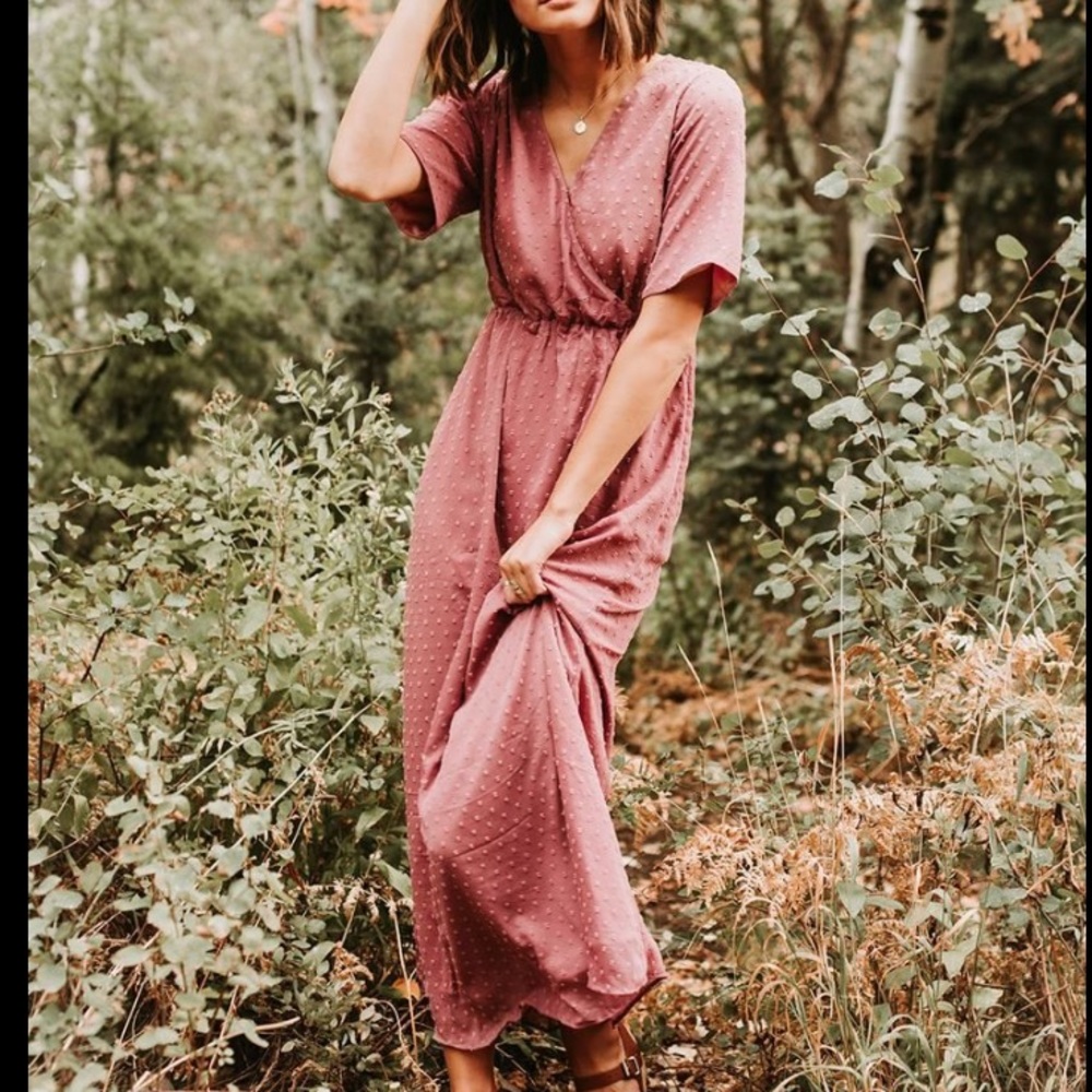 Piper & Scoot mauve Swiss dot maxi Large